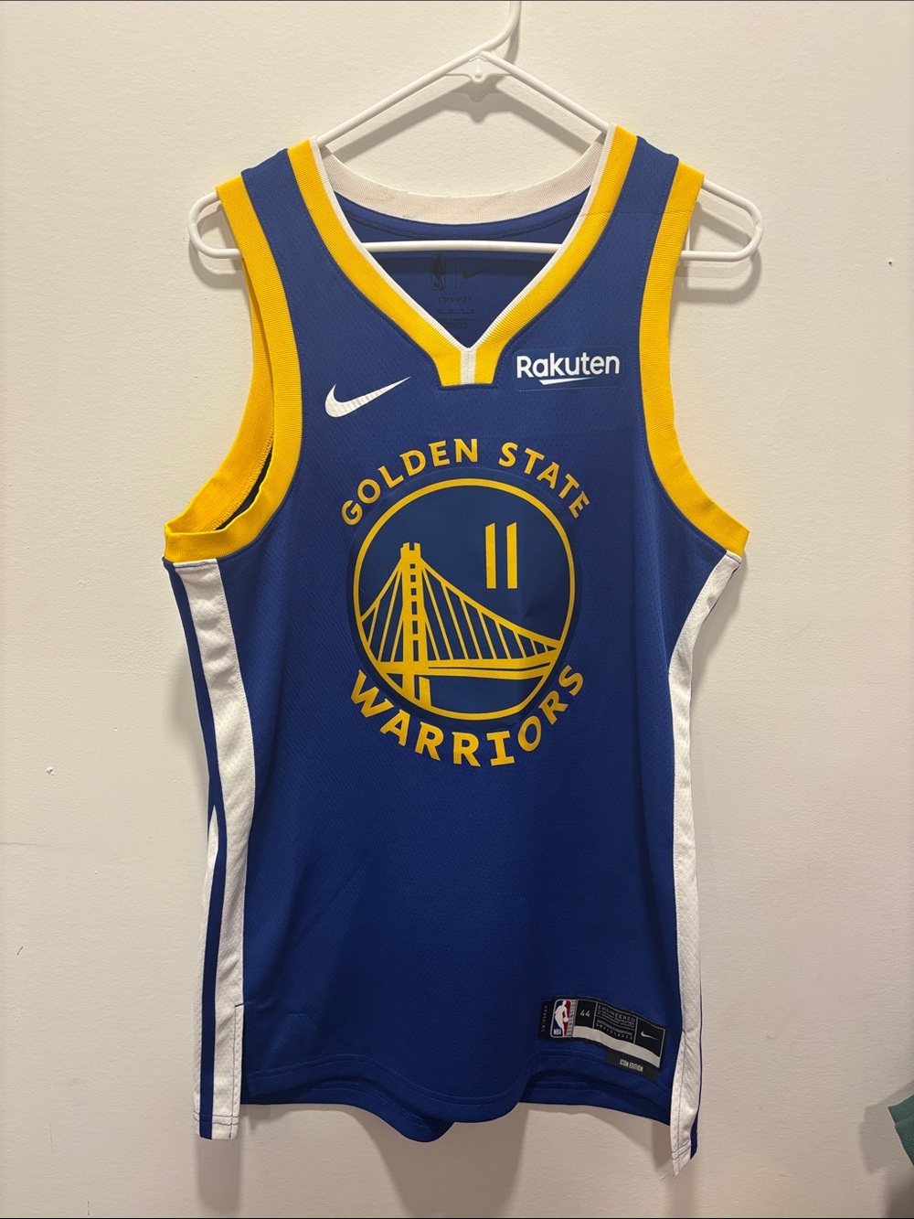 Nike Golden State Warriors#11 Klay Thompson Icon Edition Swingman Jersey mens M